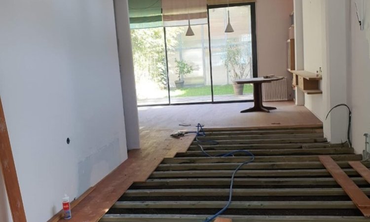 Extension de parquet massif pose clouée à Langon