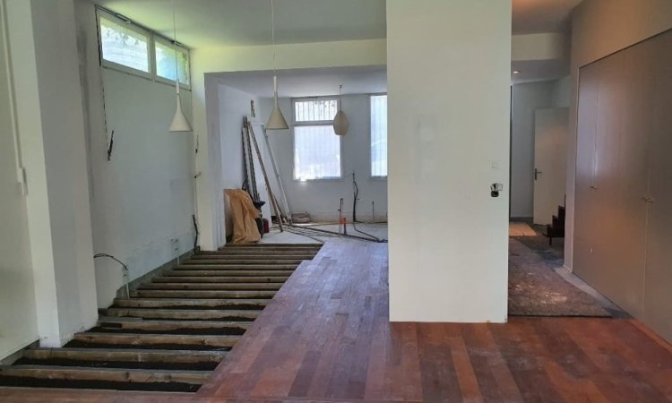 Extension de parquet massif pose clouée à Langon